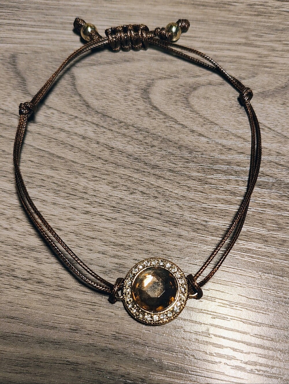 Avon Energy String Smoky Topaz Adjustable Bracelet